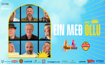 Laddi og hljómsveit mannanna á Einni með Öllu